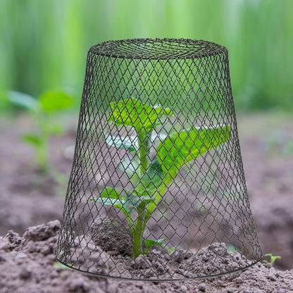 24 Pcs Chicken Wire Cloche Plant Protector Cover Plant Protector from Animals Metal Garden Protections for Plants, Shrubs and Vegetables with 48 Ground Stakes (24)