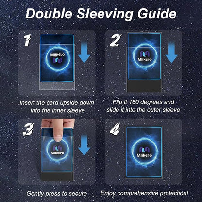1000 Pack Card Sleeves, 500 Matte Trading Card Sleeve and 500 Inner Sleeves Ideal for Double-Sleeving, Fit for MTG, TCG and Game Cards (5 Colors)