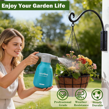 GESTONE 16 Inch 2 Pack Plant Hangers Outdoor,Plant Hanging Hook Bracket for Bird Feeder Hanger,Hanging Plant Hooks for Outside Baskets Lanterns Wind Chimes Outdoor Indoor