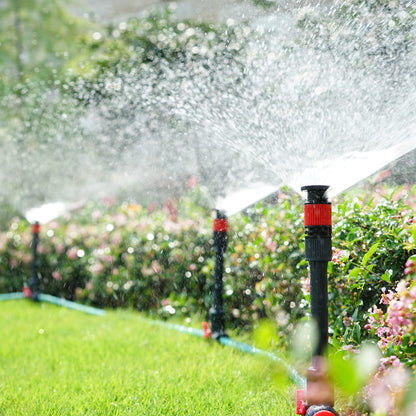 Eden 98063 Multi-Adjustable Flex Design Above Ground Irrigation Garden Sprinkler System,Sprinkler & Hose,DIY Plant Watering Set,(Pack of 4)