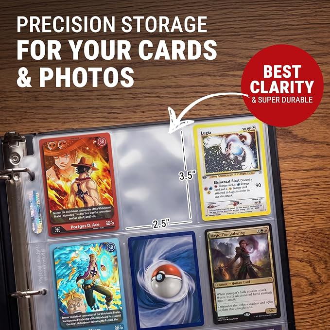 Ultra Pro Trading Card Sleeves – 9 Pocket Card Sleeves for Binder – Platinum Series Pages for Cards & Memorabilia – Archival Safe, UV Protection & 3-Ring Binder Compatible – 100 Pages, Made in USA