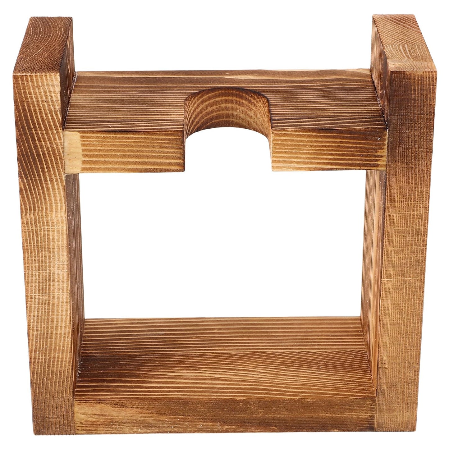 BESPORTBLE Wooden Frame Hydroponic Vase with Bulb Glass for Desktop Propagation Station, Heart-Shaped Terrarium Planter for Home Office Plant Display