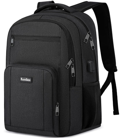 Kuosdaz Black Backpack for Men, School Backpack for Boys Teens, High School Bookbag