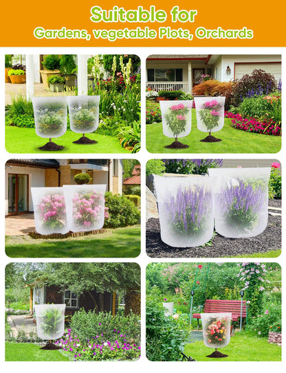 Bird Netting for Blueberry Bushes - 6Pcs Garden Netting Pest Barrier with Drawstring,Garden Plant for Vegetables Fruits Tree Cicada Netting for Trees (6,32x32inch/6PACK)