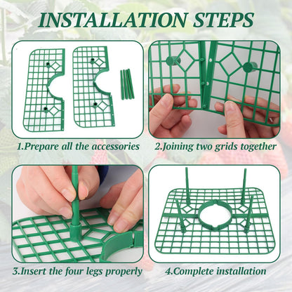 Richaa 10 Pcs Square Strawberry Plant Support, Strawberry Plants Holder with 4 Legs, Strawberry Plant Protector for Garden Growing Kit