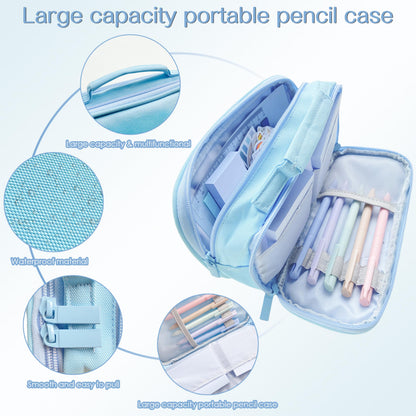 J6&H6 170Pcs Complete Bible Study Supplies Journaling Kit with Tabs, Highlighters and Color Pens, Notebook,Stickers & More Bible Accessories Set for Women, Beginner Christian Gifts(Blue)
