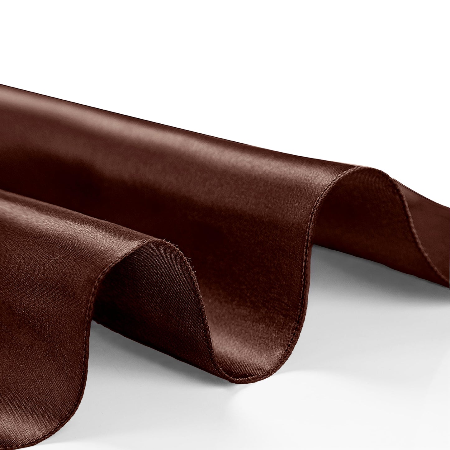 VACVELT 50 Pack Chocolate Brown Satin Napkins 20x20 Inch Wedding Decorative Dinner Square Table Napkins for Restaurant Graduation Party