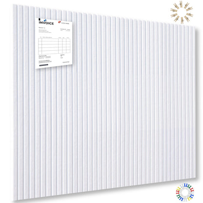 YOUDEFUL Large Cork Board Alternative-12 Pcs Self-Adhesive Felt Bulletin Board Tiles, Felt Pin Board Cork Board Tiles for Home Office Wall Decor, Tack Board 47"x35" (White