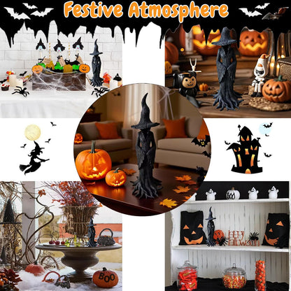 2025 Halloween Witch Statue ，Gothic Halloween Resin Figurine，Witch Figurine Crafted Desktop Ornament, Decorations Indoor Ornament