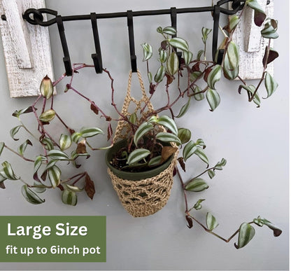 Shineloha 2 Packs Hanging Planters for Indoor Plants up to 6 in., Wall Plant Holder | Plant Hanger Indoor, Wall Planters for Indoor Plants, Hanging Plant (2PK, for 6 inch Pot)