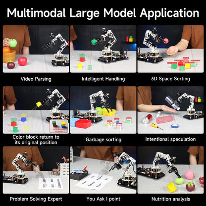 Yahboom ROS2 6DOF Robotic Arm Embodied Intelligence, 3D Spatial Recognition, Virtual Machine PC Control, AI Large Model Voice Module