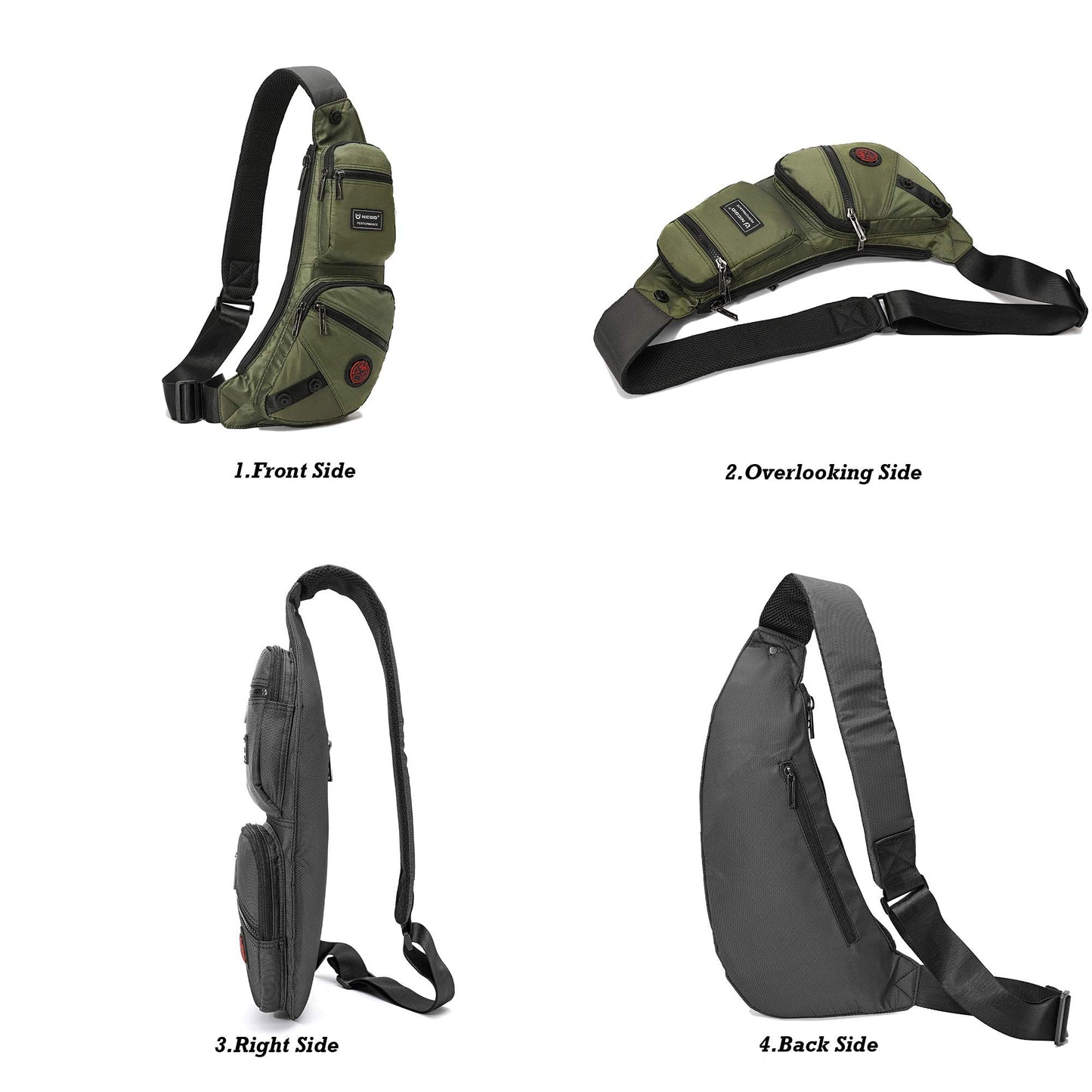 Nicgid Sling Bag Chest Shoulder Backpack Fanny Pack Crossbody Bags for Men