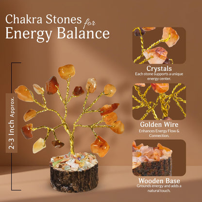 YATSKIA Crystal Tree Gifts for Women, Crystals and Stones, Home Office Desk Decor, Crystal Tree of Life Decor, Money, Spiritual, Reiki, Good Luck Gifts for Mom (Set of 12 Mini Trees)
