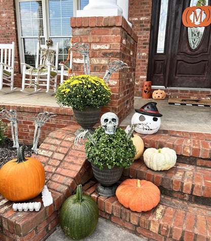 AISENO 6PC Realistic Skeleton Arm Stakes Halloween Decorations for Lawn Stakes Garden Groundbreaker Halloween Skeleton Decoration