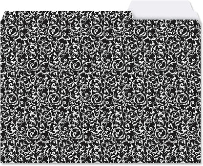 Current Elegant Black File Folders Value Pack - Bulk Set of 24, 6 Pretty Decorative Designs, 1/3 Cut Tabs, Heavy-Duty Paper Stock, Office Supplies for Home & Work, 9-½” x 11-¾” Letter Size