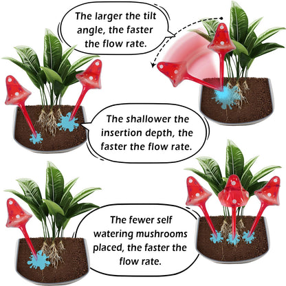 Famstar Plant Self Watering Globes Bulbs Planter Insert Automatic Plastic Watering Devices Plant Waterer Spikes for Indoor Outdoor,Self Irrigation System Lasts for One Week
