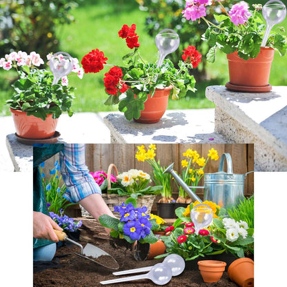 10 Pcs Plant Watering Globes,Clear Small Self-Watering Globes for Indoor&Outdoor Plants,Automatic Plant Waterer Bulbs for Daily Use,Plant Watering Devices,Garden Waterer for Flower,Vacation Plant Care
