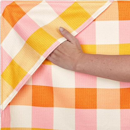Dock & Bay Pet Towel - Super Absorbent & Quick Drying Dog Towels with Bag - 100% Recycled - Rhubark & Custard, Large (120x70cm, 47x27)