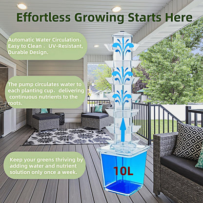Hydroponic Growing System Kit – Indoor Vertical Hydroponic Garden Tower, 35 Planting Pods，Indoor Herb Garden,Lettuce Vegetables Hydroponic Growing Kit