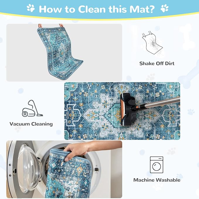 Lahome Extra-Large Washable Dog Pee Pads (72"x72") - Super Absorbent & Waterproof - Leakproof Reusable Mat for Playpens, Beds & Whelping, Convenient Cleanup,Blue