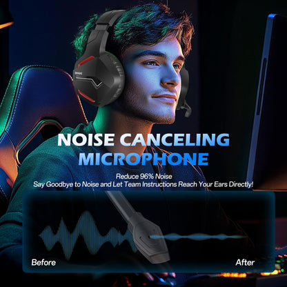 BINNUNE Xbox Wireless Gaming Headset for Xbox Series X/S, Xbox One,120H Ultra-Long Battery, Bluetooth 5.3 Gaming Headphones with Noise-Canceling Mic, Comfortable Over-Ear Headphones