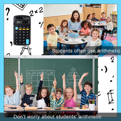 Fiada 12 Pieces Pocket Size Mini Calculators Handheld Angled 8-Digit Display Calculators Basic Standard Small Accounting Desktop Supplies for Office School and Home