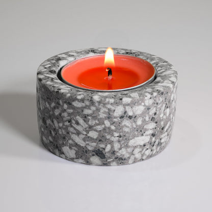 Natural maifanite Stone Tea Light Candle Holder(Set of 4) for Table Centerpieces, Valentines Day Decorations & Room Decor- Decorative Candles Holders for Wedding Gifts