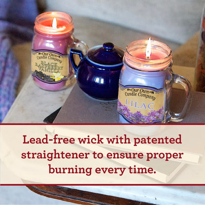 Our Own Candle Company, Roasted Chestnut Scented Mason Jar Candle, 100 Hour Burn Time, 13 Ounces