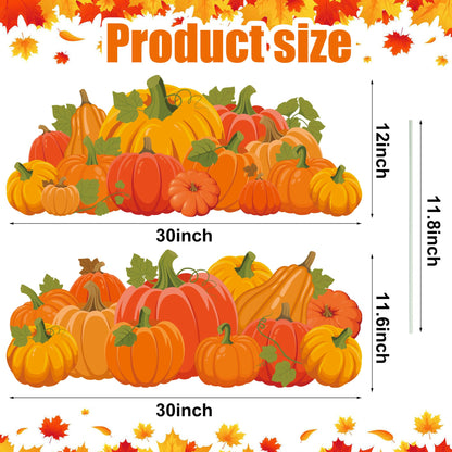 Fall Yard Signs Decorations Thanksgiving Pumpkin Yard Stakes Outdoor Lawn Sign with Stakes for Autumn Pumpkin Patch Thanksgiving Harvest Lawn Patio Garden Decor, 30 Inch