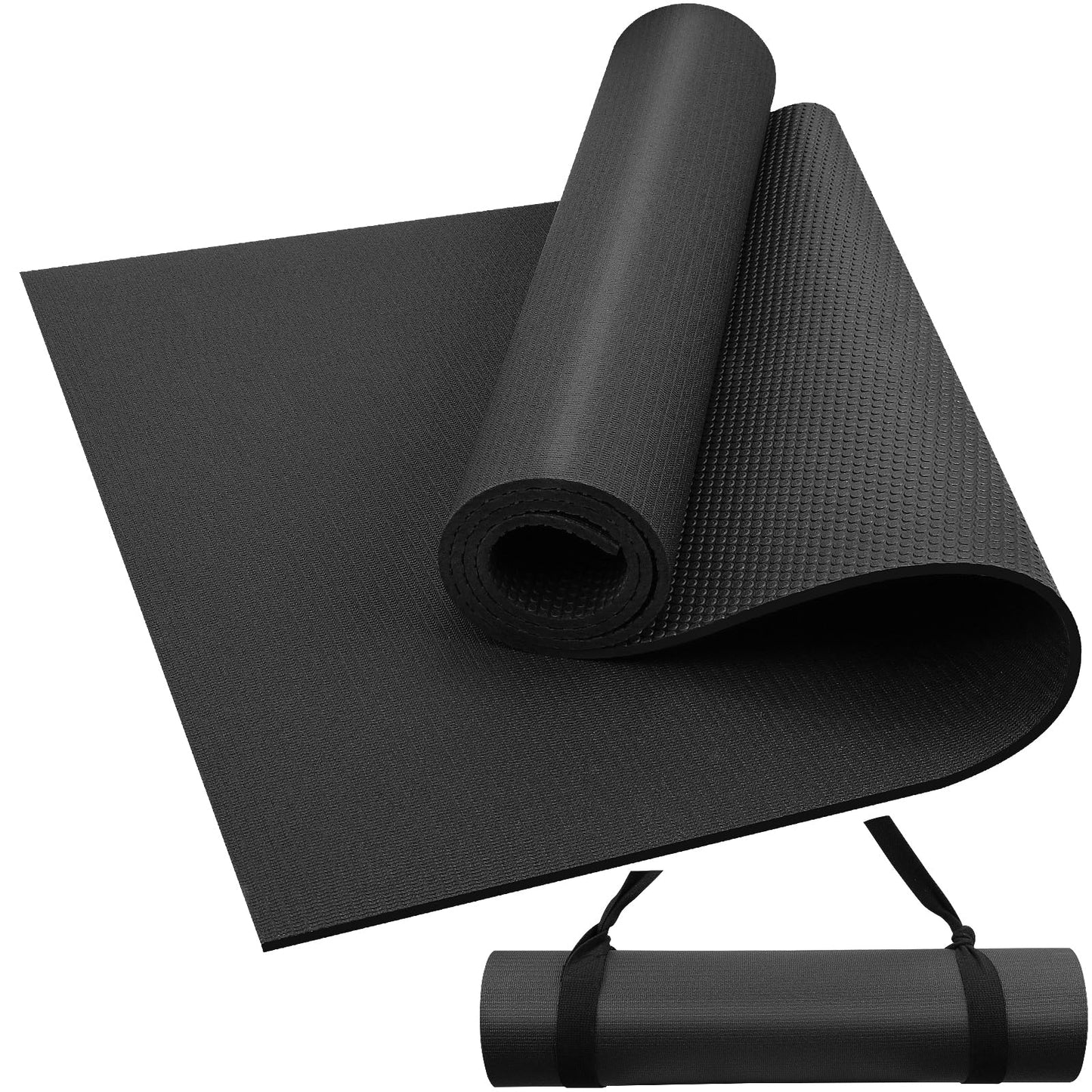Large Workout Mat 6'x2' & 6'x4' - Home Gym Flooring for Weightlifting, Jump Rope, MMA, Yoga, Cardio, Stretch, Plyo, HIIT - Shoe-Friendly