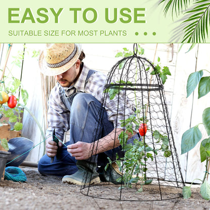 12 Pack Garden Chicken Wire Cloche, 12" W x 15.7" H Plant Protectors and Covers, Wire Garden Cloches from Animals, Metal Cage Plant Protection, Strong and Not Easy to Deform, No Assembly Required