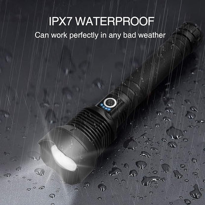 Lylting Rechargeable LED Flashlights High Lumens, 99,000 Lumens Super Bright Flashlight with 5 Modes & Waterproof, Powerful Handheld Flashlight for Camping Emergencies