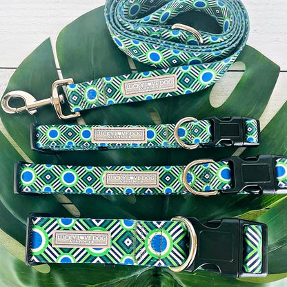 Lucky Love Dog - Easy Click Buckle Dog Collar with Leash Set Combo, Durable & Comfortable for Male & Female Dogs, Pet Collar for Small Dogs, Secure Fit - Leo Combo, XS