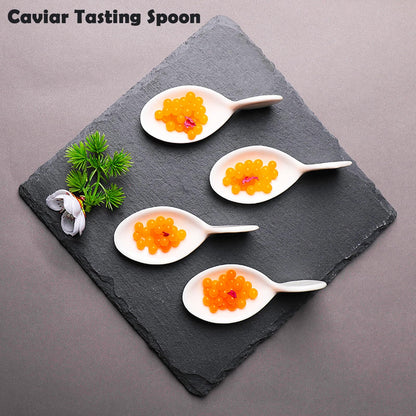 10Pcs Porcelain Tasting Spoons,Fish Shaped Caviar Sample Spoons for Tasting 3.9 x 1.6 x 1.2 inches Fish Shape Appetizer Plates,Dishwasher Safety,for Restaurant,Birthday Wedding Party,Cakes,Dessert