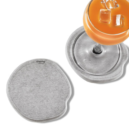 Momo Lifestyle Coasters for Drinks Drycup Stone Coaster Ultra Absorbent Made of Diatomaceous Earth Ideal for Wooden and Coffee Table Non Scratch Condensation Drink Coasters (2 Pack)