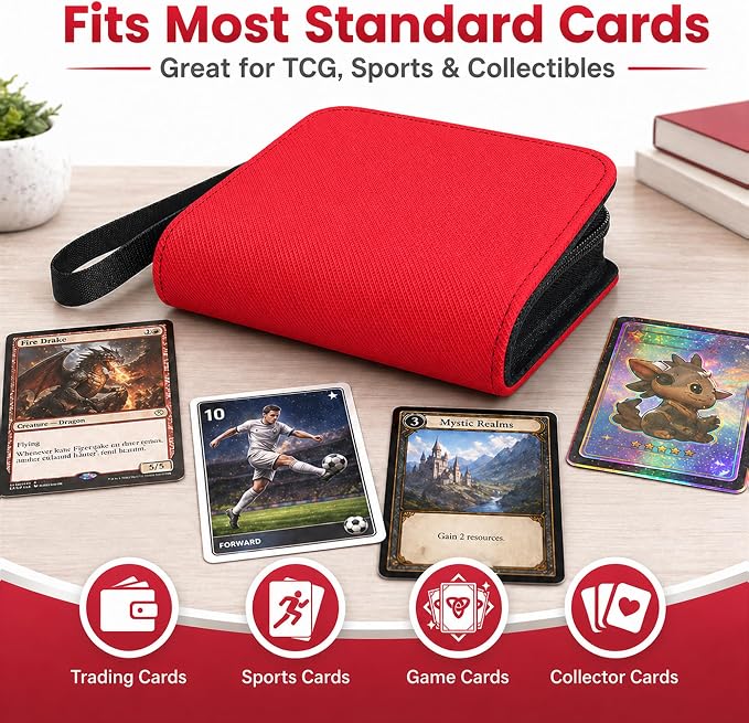 Mini Trading Card Binder Album, 1 Pocket Card Binder with 20 Double-Sided Pages 40 Pockets, Side Loading Small Card Binder for Trading Cards, Single Card Holder Book for Collectors and Kids