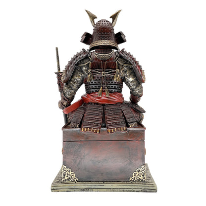 LOOYAR Medieval Samurai Undead Warrior Resin Statue (Red Gold)