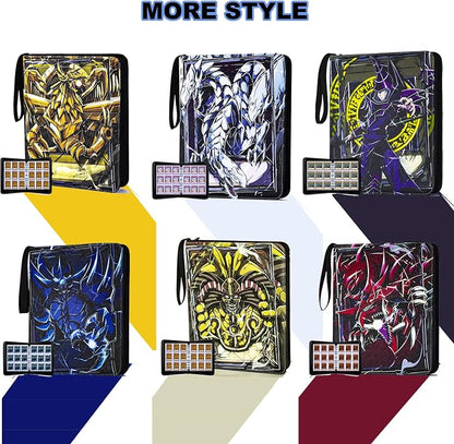KaylyPro Trading Card Binder for Y-G-O Card 990 pockets Capacity, 9 Pocket Card Holder Compatible with TCG Cards and Other Standard Size Cards.