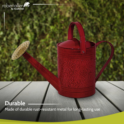 Robert Allen MPT01184 Morgan Metal Watering Can, 1 Gallon, Autumn Blaze