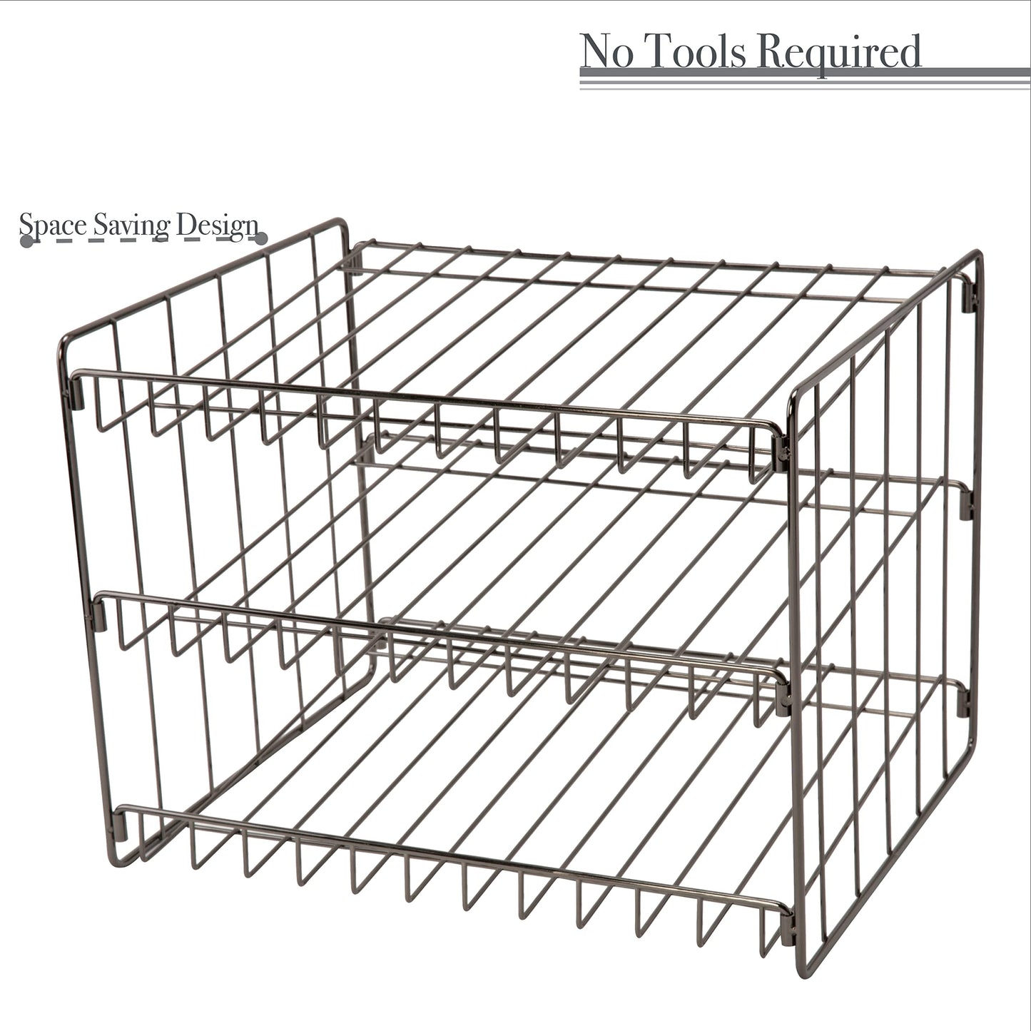 Kitchen Details 3 Tier Can Organizer | Canned Food Storage Rack | Kitchen Cabinet and Pantry Organization | Holds 36 Cans | Space Saving | Chrome