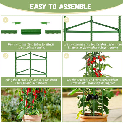 Legigo 4ft 4-Pack Tomato Cage for Garden Plant Support- Up to 48inch Garden Stakes Tomato Cage, Tomato Trellis for Potted Plants, Tomato Cages Plant Stakes for Climbing Vegetables Plants Flowers