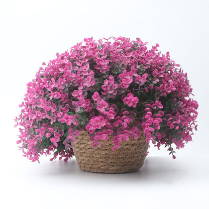Small Basket Planter 7.1" x 5.9" Seagrass Containers, Hand Woven Wicker Cover Storage, Stylish Plastic Liners Straw Flower Jute Pots for Outdoor Indoor Use Mums Front Porch Room Decoration