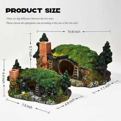 fazhongfa Aquarium Decorations Castle Fish Tank Décor Thematic Ornaments (Hobbit-L)