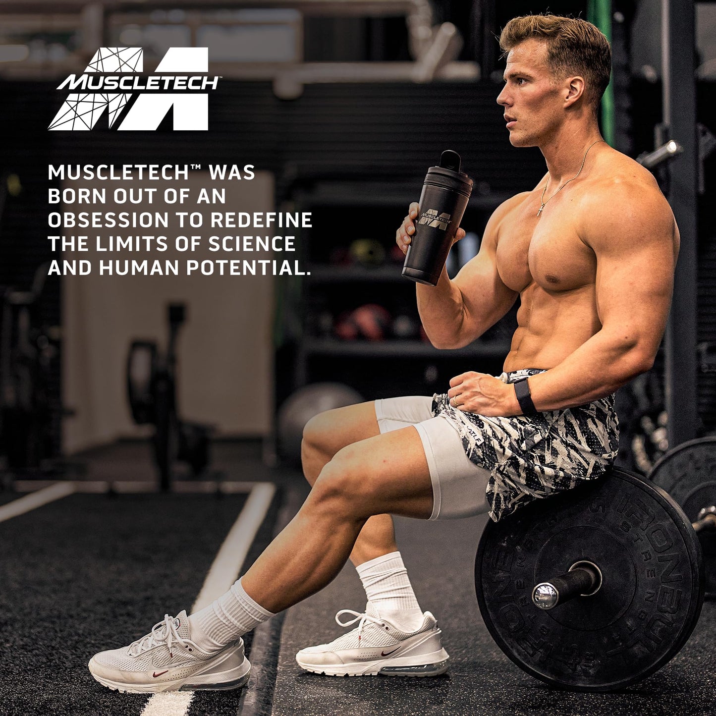 Muscletech 100% L-Glutamine Powder for Enhanced Muscle Recovery - Pure L Glutamine Muscle Growth Builder & Energy Boosting Nutritional Supplement for Men & Women - Unflavored, 60 Servings
