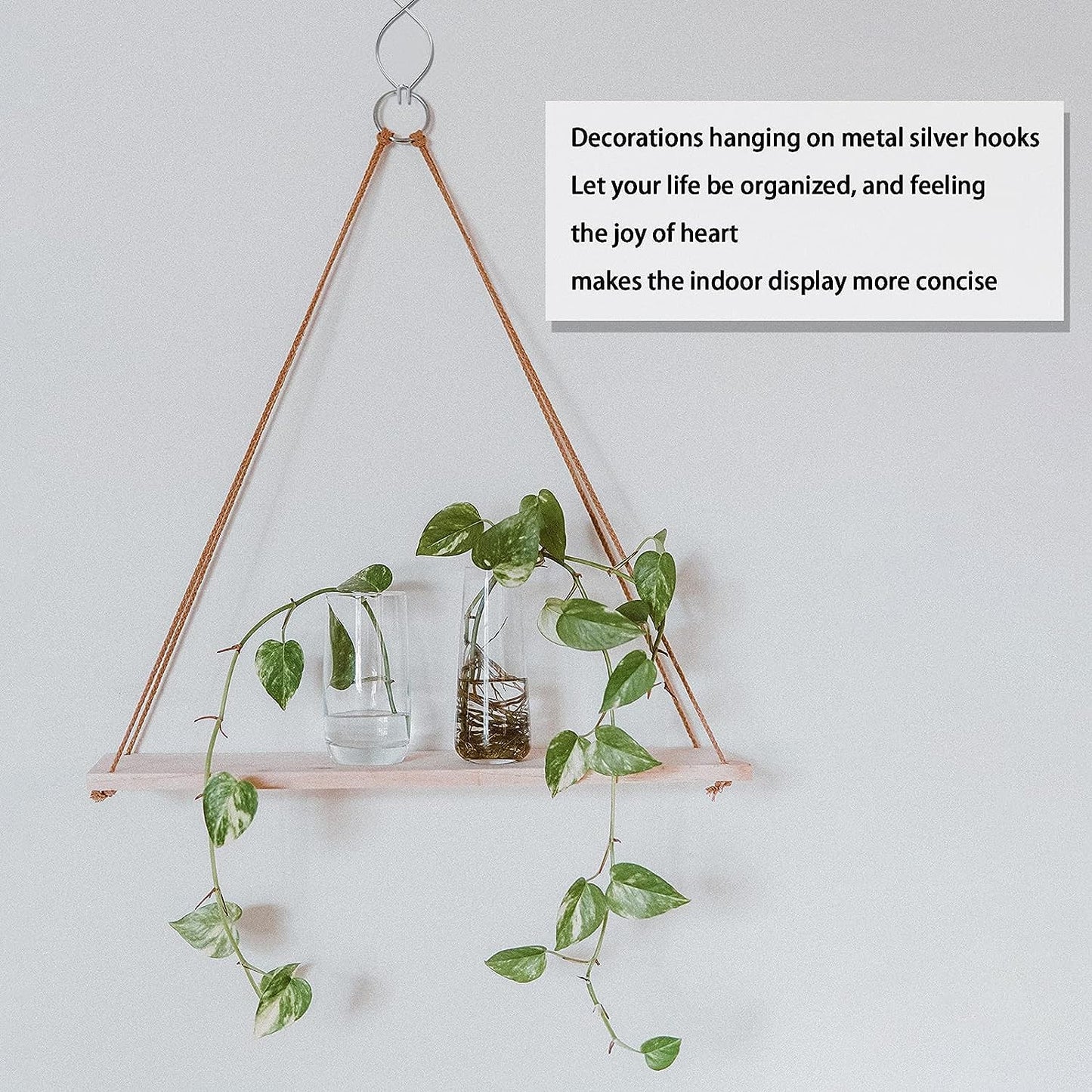 OALEN 60 Drop Ceiling Hooks for Classrooms & Offices, White Heavy Duty Ceiling Hooks for Hanging Plants & Decorations, Metal T-Bar Hooks for Suspended Drop Ceiling Tiles