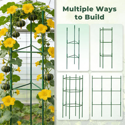 SDLDEER 6 Pack Tomato Cages for Garden, Up to 48in Adjustable Tomato Cage, Tomato Stakes Plant Cage for Garden Plant Support, Climbing Vegetables Plants Flowers