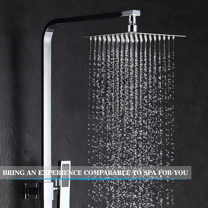 Voolan Rain Shower head, High Pressure Shower Head Made of 304 Stainless Steel, Relaxed Shower Experience Even at Low Water Flow and Pressure (8" Chrome)