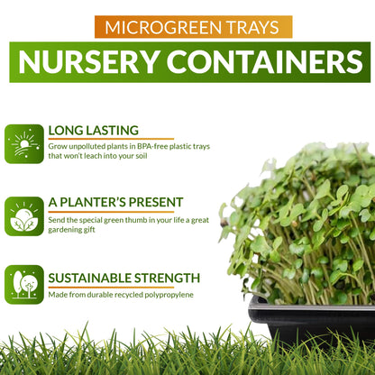 100 PK- 1020 Plant Trays, NO Holes, Heavy Duty