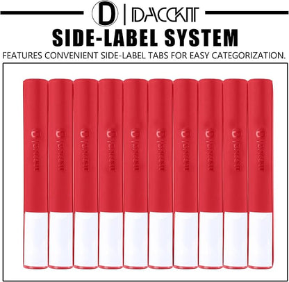 D DACCKIT Card Binder 16 Pocket - Fits 1024 Cards，4X4 Ringless Card Album with Sleeves for Trading Cards & Sports Cards（Model A，Classic Red）