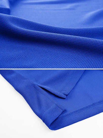 MAGCOMSEN Work Polo Shirts for Men Golf T-Shirts Quick Dry Shirts Summer Shirts Golf Polo Shirts for Men Blue S